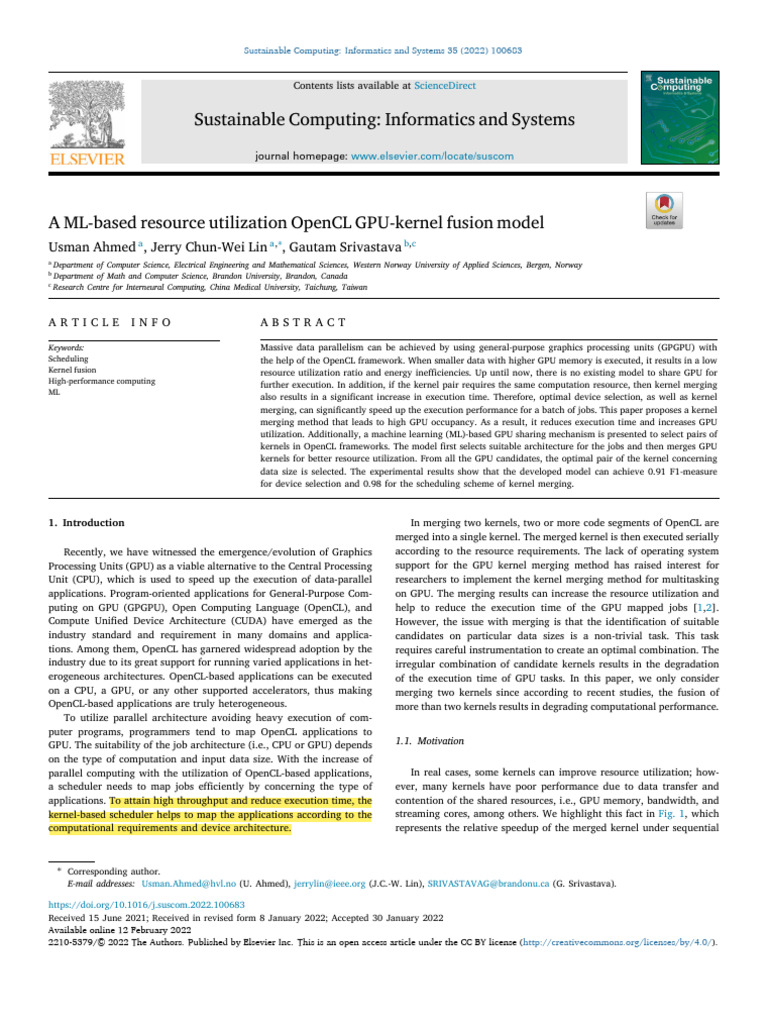 ML-Based GPU Kernel Merging Model | PDF | Kernel (Operating System ...