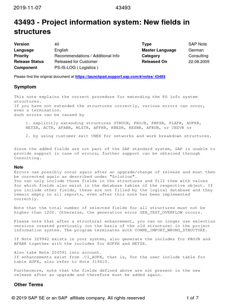 New Fields in PS Structures | PDF | Databases | Information