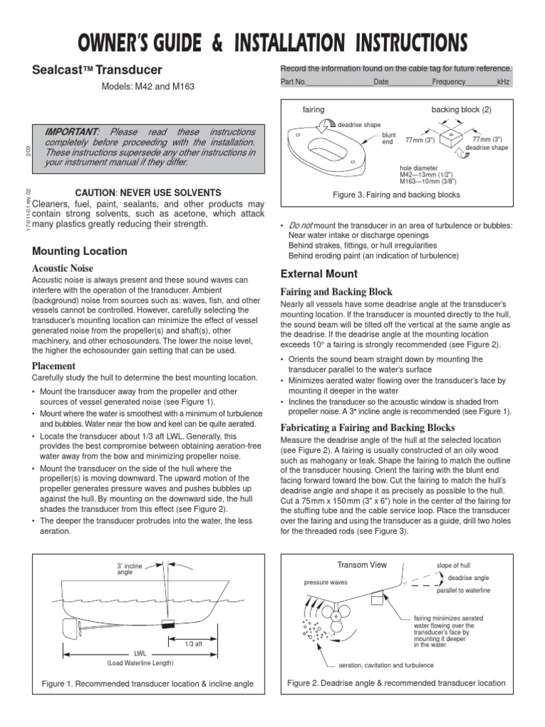 Airmar Transducer External Mounting2 PDF Pipe (Fluid Conveyance