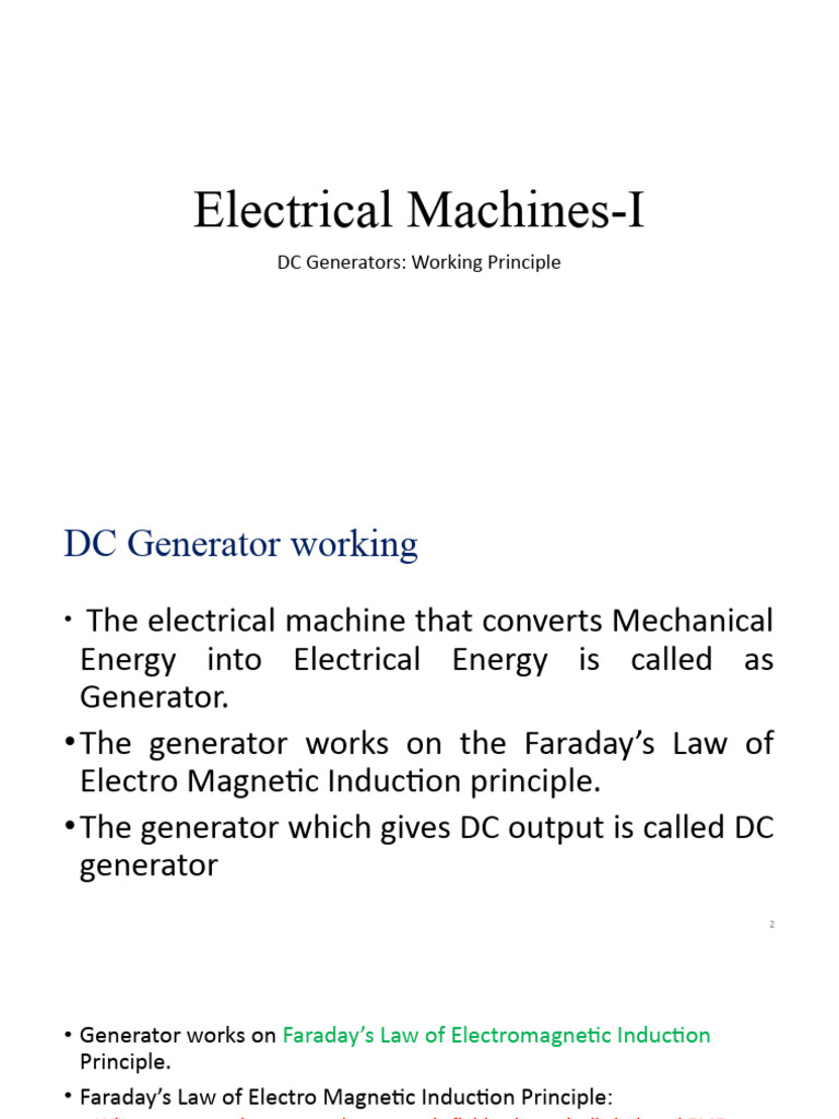 DC Generator Working | PDF | Electromagnetic Induction | Electric Generator