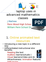 CFF Laptop Uses in Advanced Mathematics Classes: J Mathew