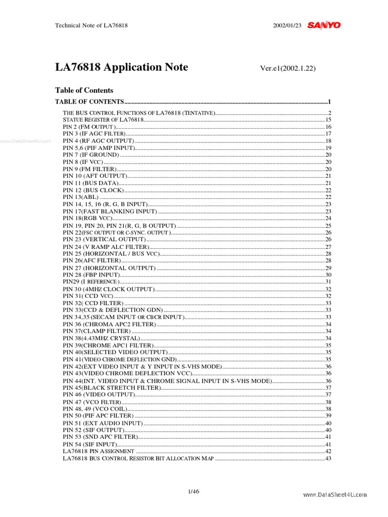 LA76818 Technical Application Note | PDF | Frequency Modulation ...