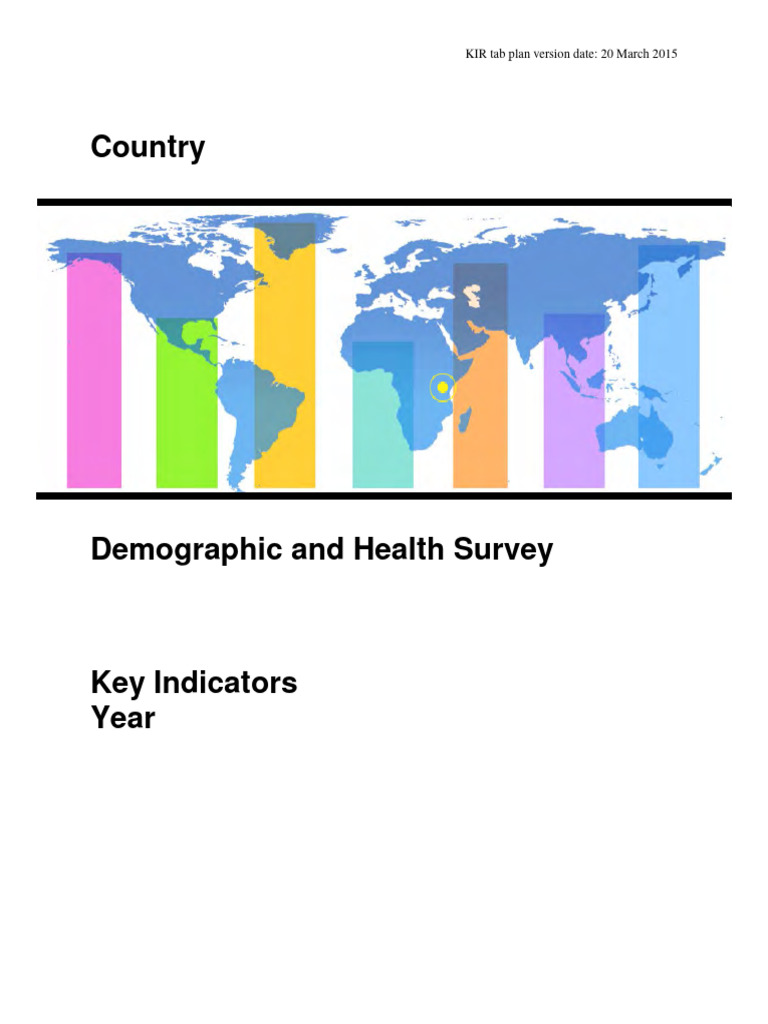 Country Demographic Health Survey Key Indicators | PDF | Maternal ...