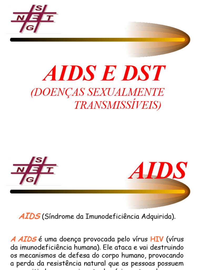 Aids e DST - Apresentação | PDF | HIV/AIDS | Infecção sexualmente ...