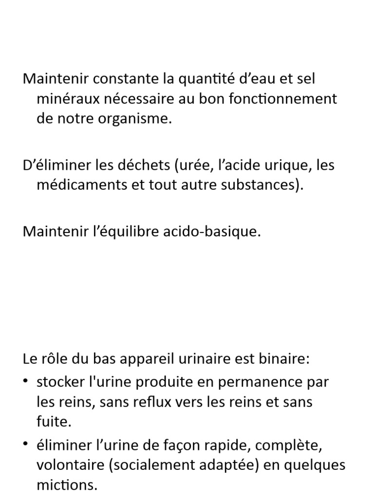 Anomalies de la diurèse et miction | PDF | Urine | Incontinence urinaire