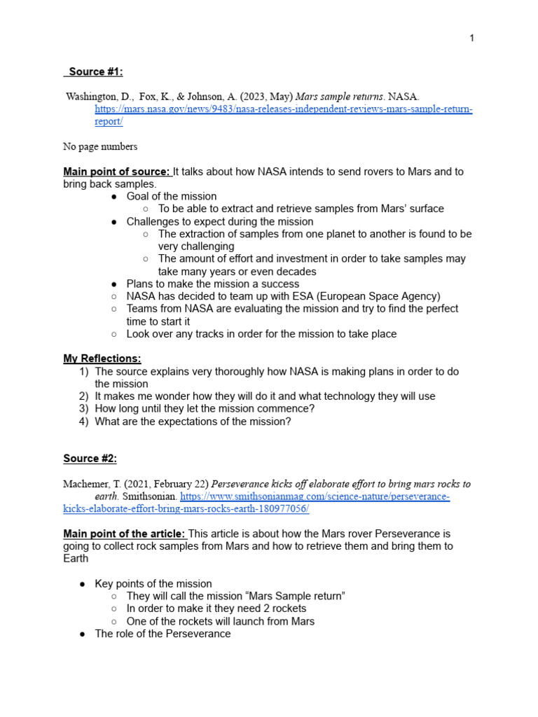 Independent Research Notes - Donovan Ochoa | PDF | Mars | Cosmic Dust