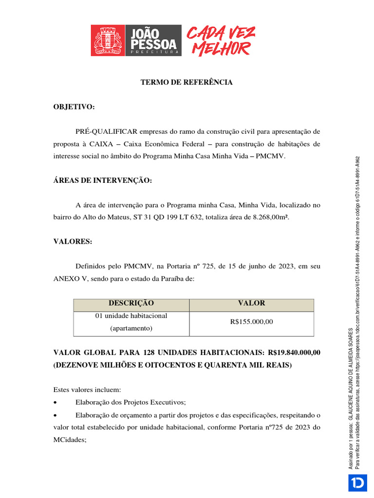 ANEXO+II+-+TERMO+DE+REFERENCIA+E+MEMORIAL+DESCRITIVO | PDF | Moradias ...