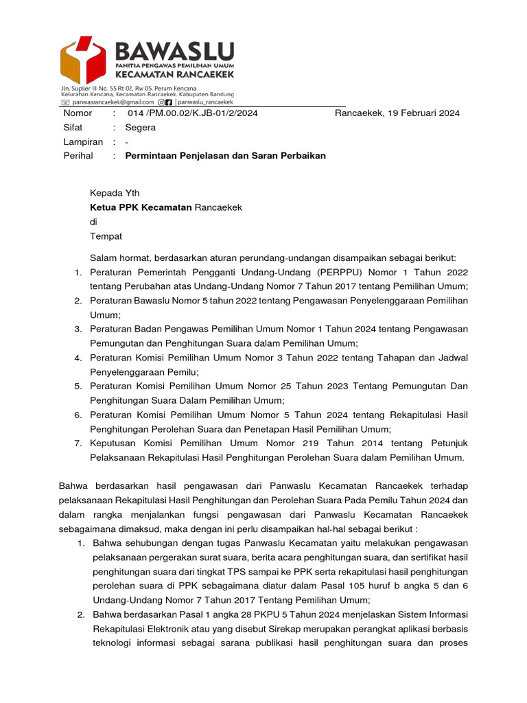 LHP Rekomendasi Skors Rekapitulasi Tingkat PPK | PDF