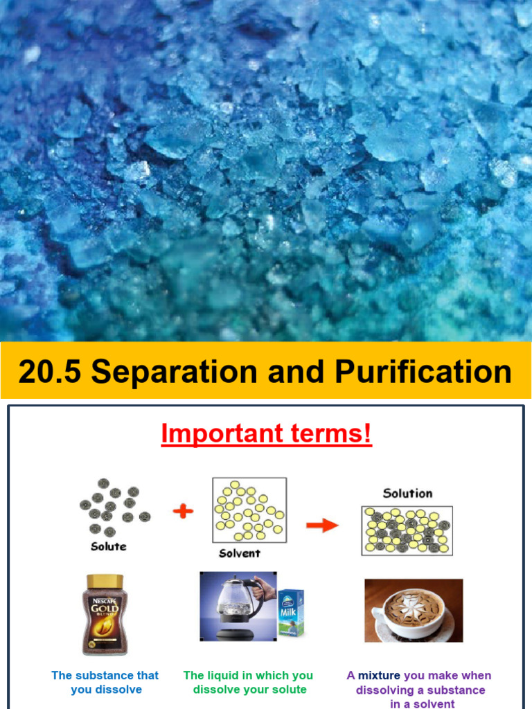 Separation Techniques for Purification | PDF | Distillation | Chemical ...