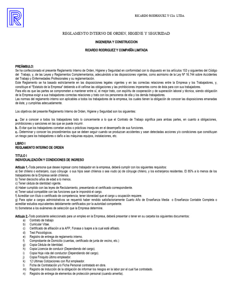 1 reglamento rrr ultima version 12 02 2021 pdf salario multa pena 