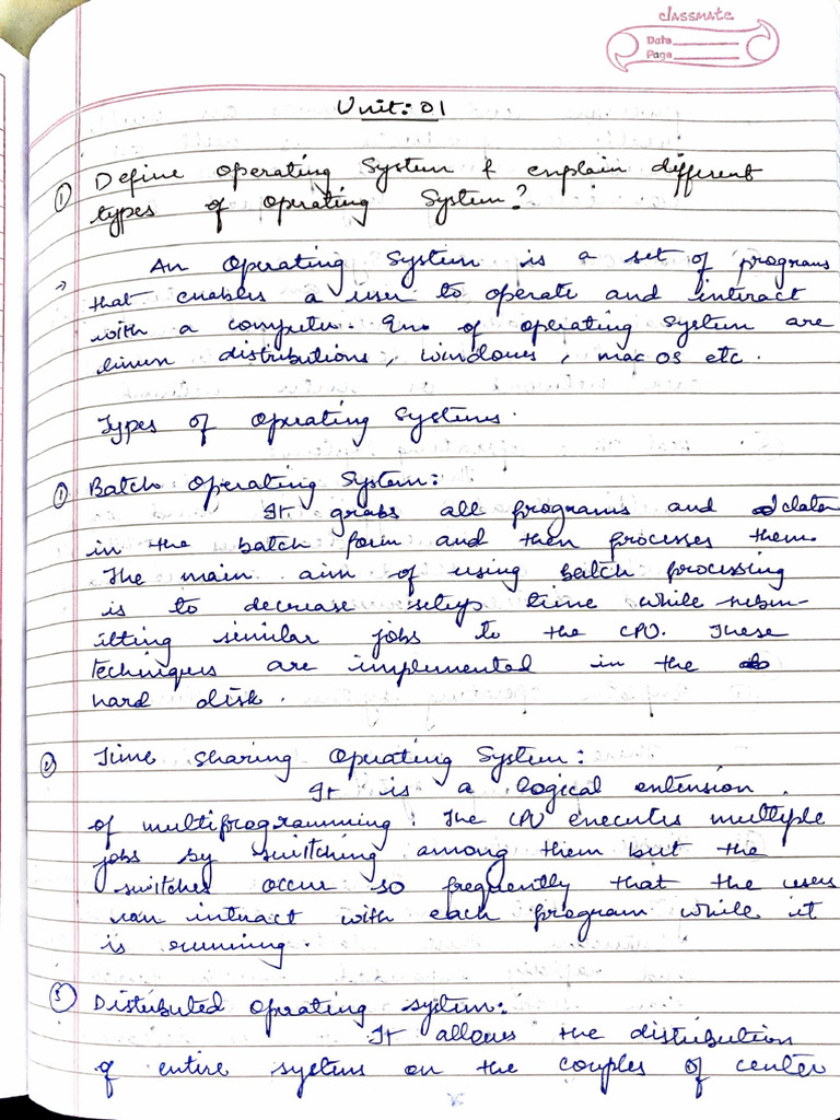 Os Unit 1 | PDF