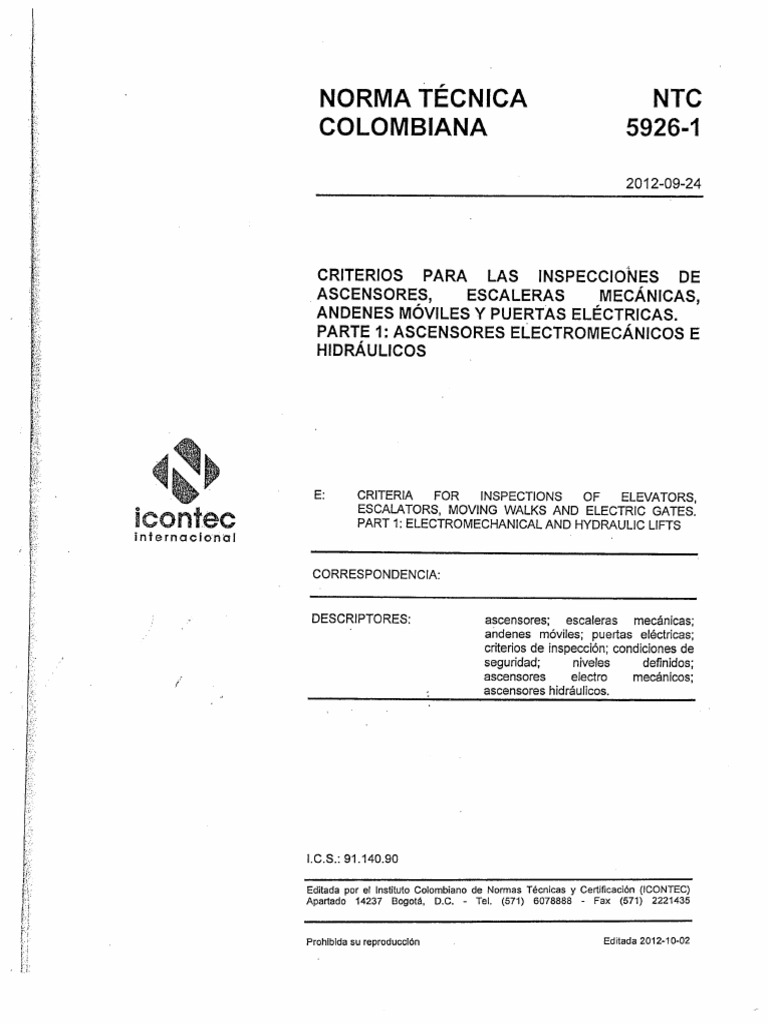 Norma ntc 5926 1 pdf