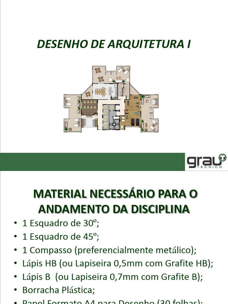 Materiais e Normas para Desenho Arquitetônico | PDF | Desenho | Papel