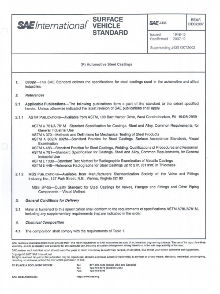 Sae J 435 | PDF