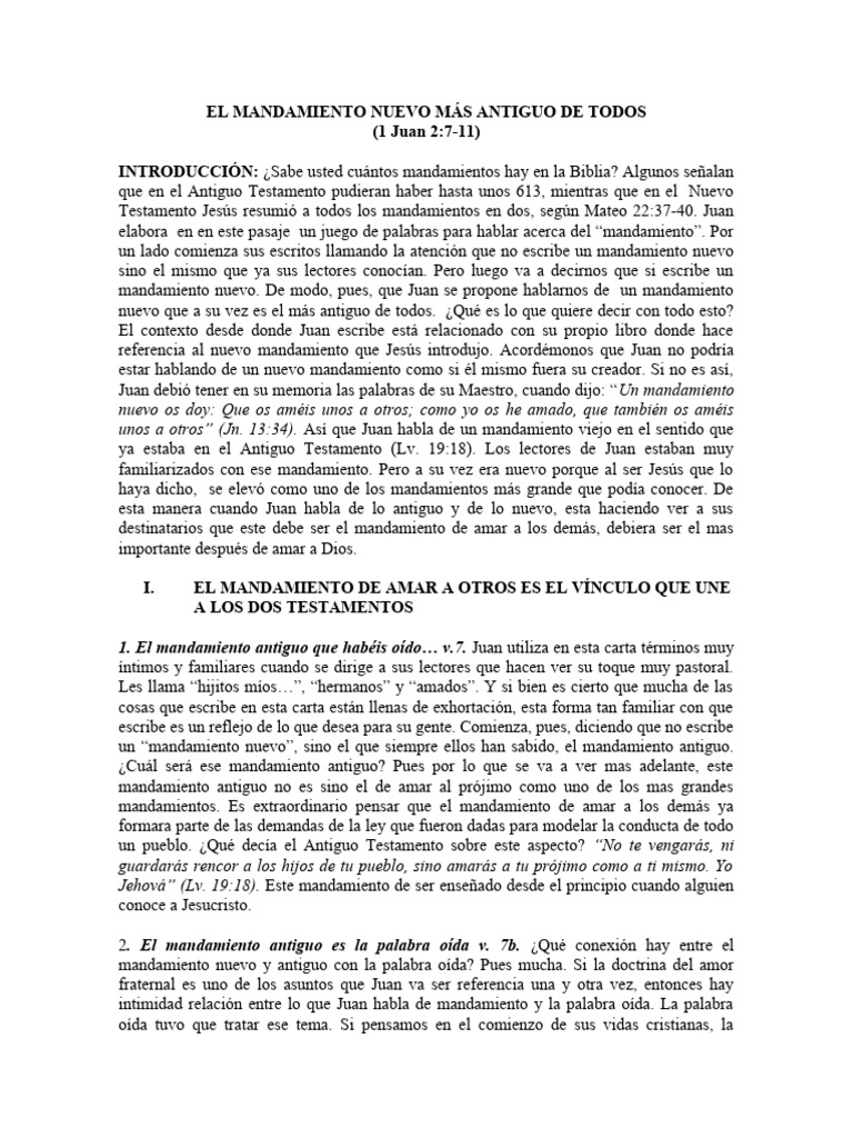 3 el mandamiento nuevo m s antiguo de todos 2 7 11 pdf amor