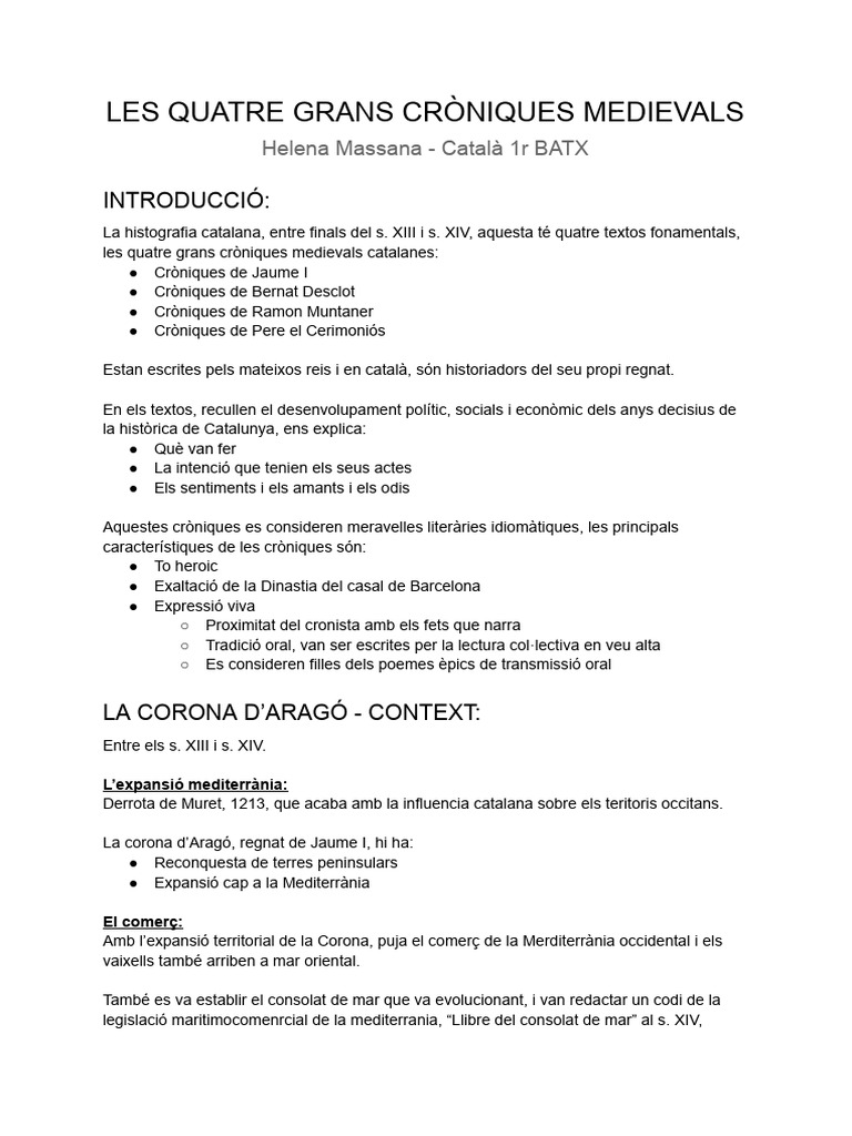 Les Quatre Grans Cròniques Medievals-3 | PDF
