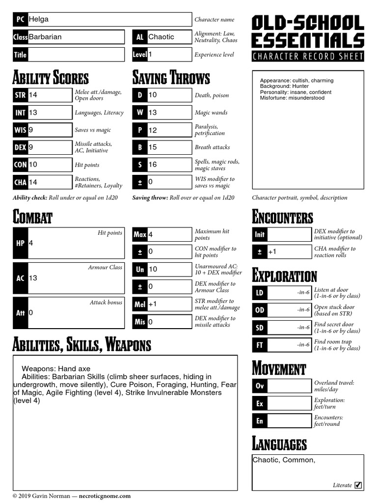Character Stats and Abilities Overview | PDF | Role Playing Games
