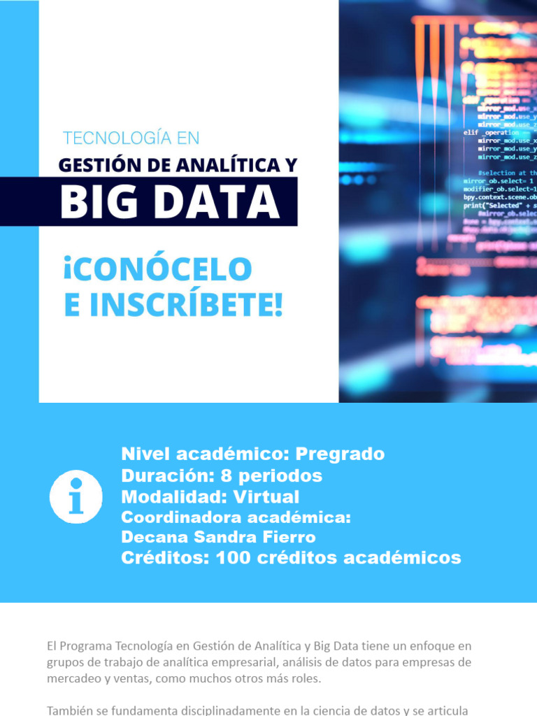 Gestión de Analítica y Big Data | Descargar gratis PDF | Big Data ...