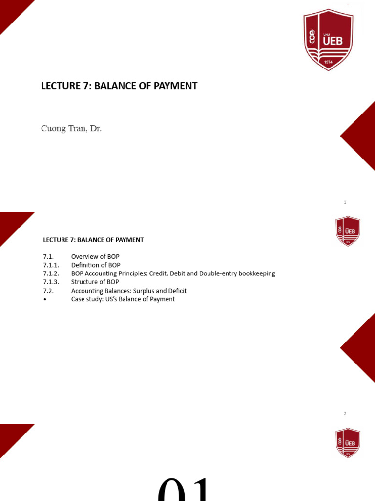Understanding Balance of Payments Basics | PDF | Debits And Credits ...