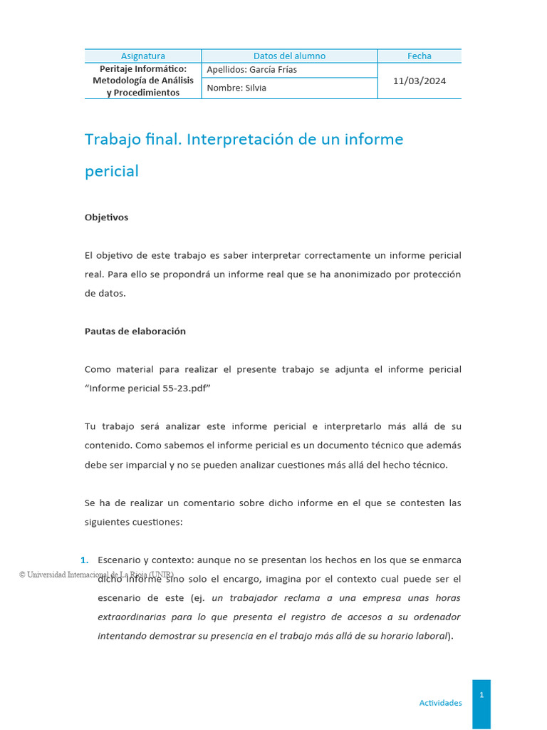 Trabajo Final Opta6 Peritaje Informático Metodología Análisis ...