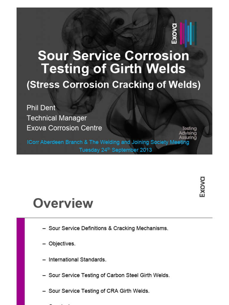 Sour Service Corrosion Testing Overview | PDF | Corrosion | Welding