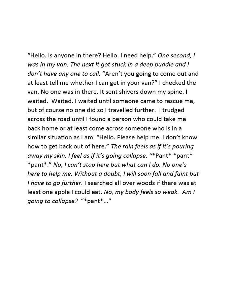 Stranded and Desperate for Help | PDF