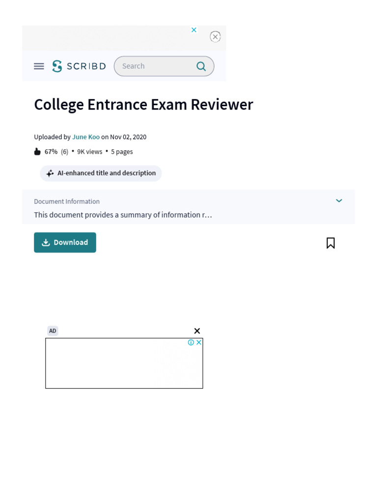 College Entrance Exam Reviewer PDF Zeus Atmosphere of Earth PDF