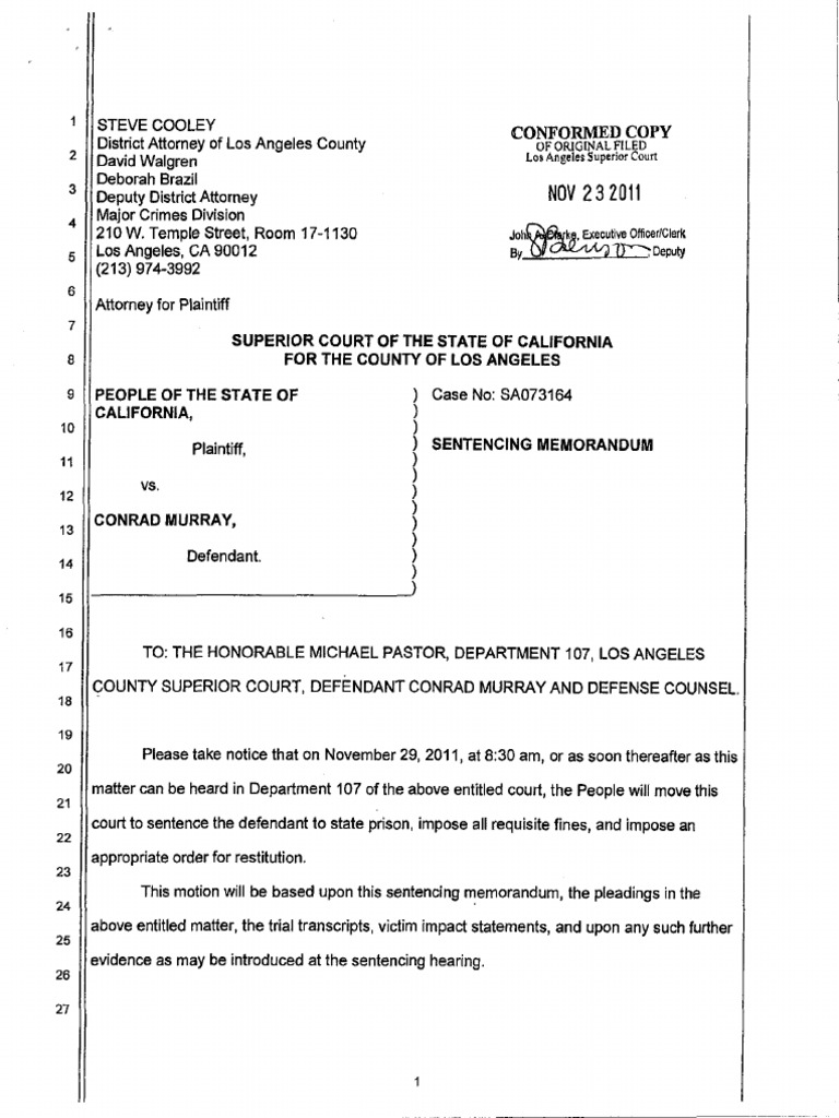 What is a sentencing memorandum image