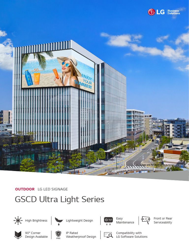 LG GSCD Ultra Light LED Signage | PDF | Extrusion | Density