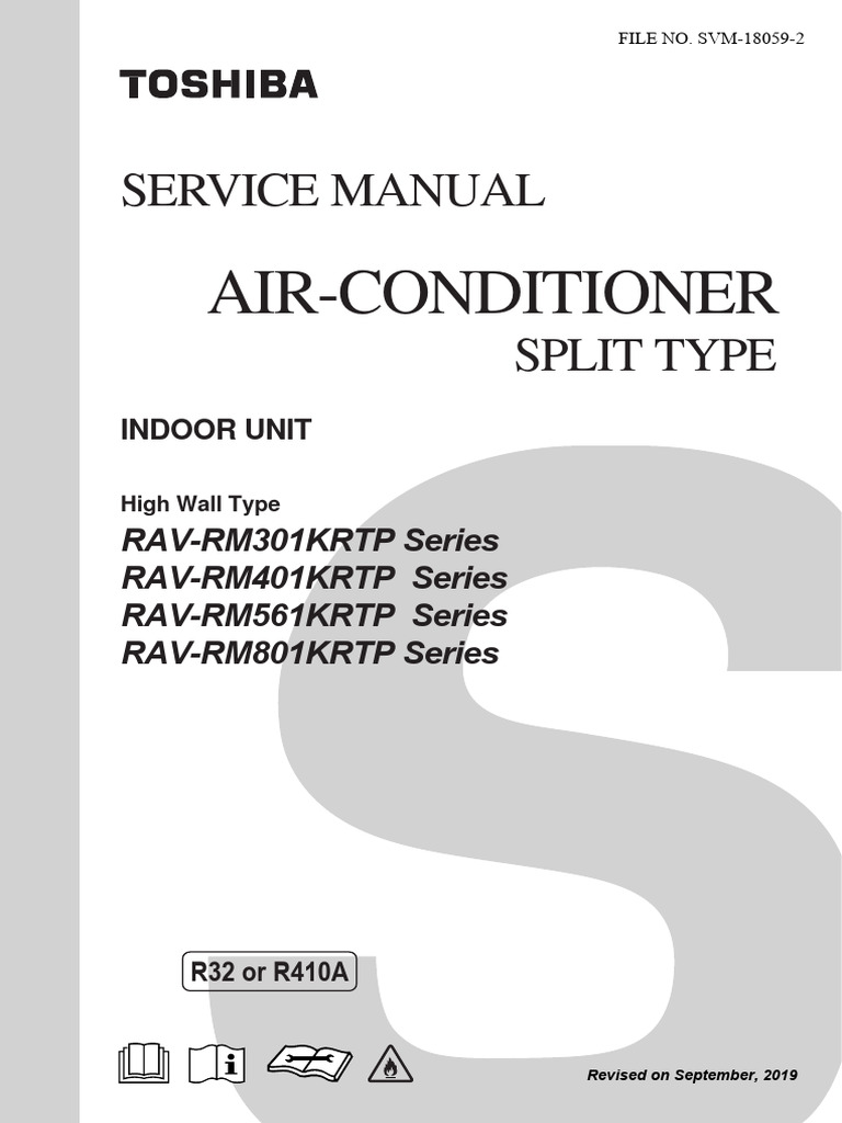 Toshiba Split Air Conditioner Manual | PDF | Air Conditioning | Electrician