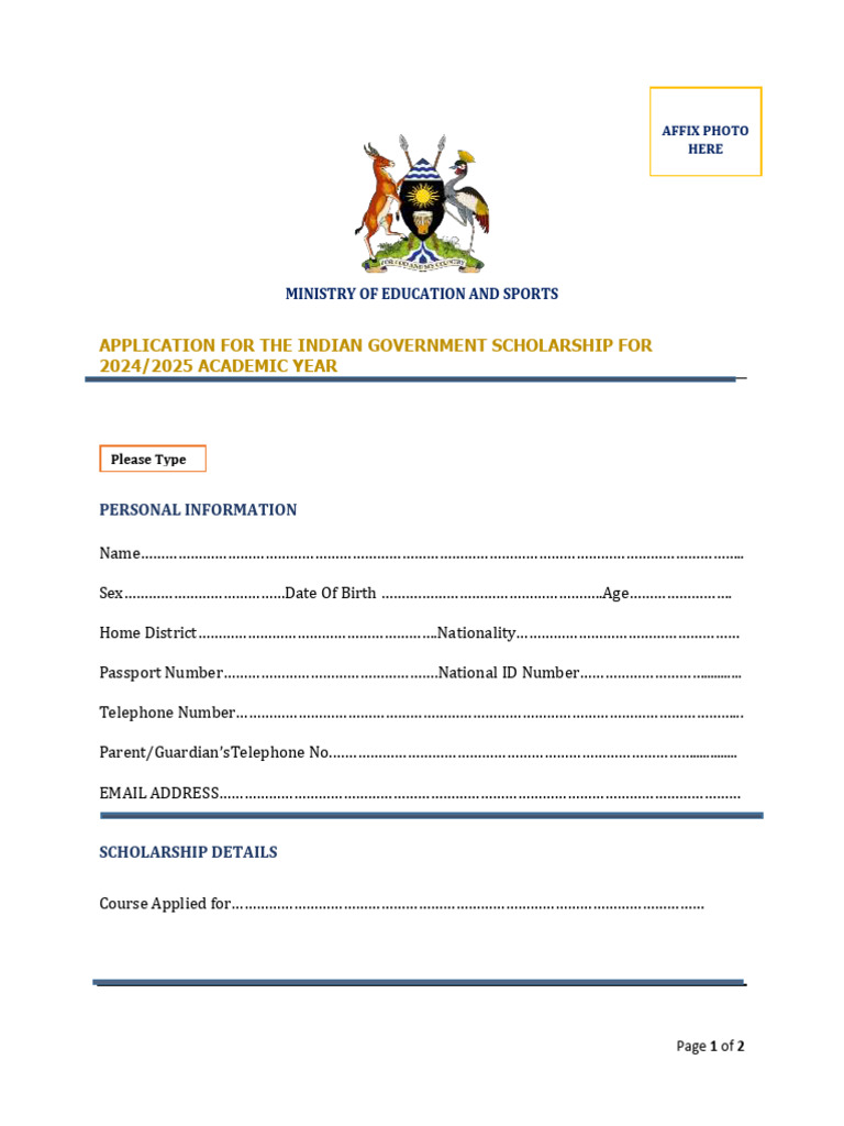 Application For Undergraduate Moes | PDF | Government And Personhood
