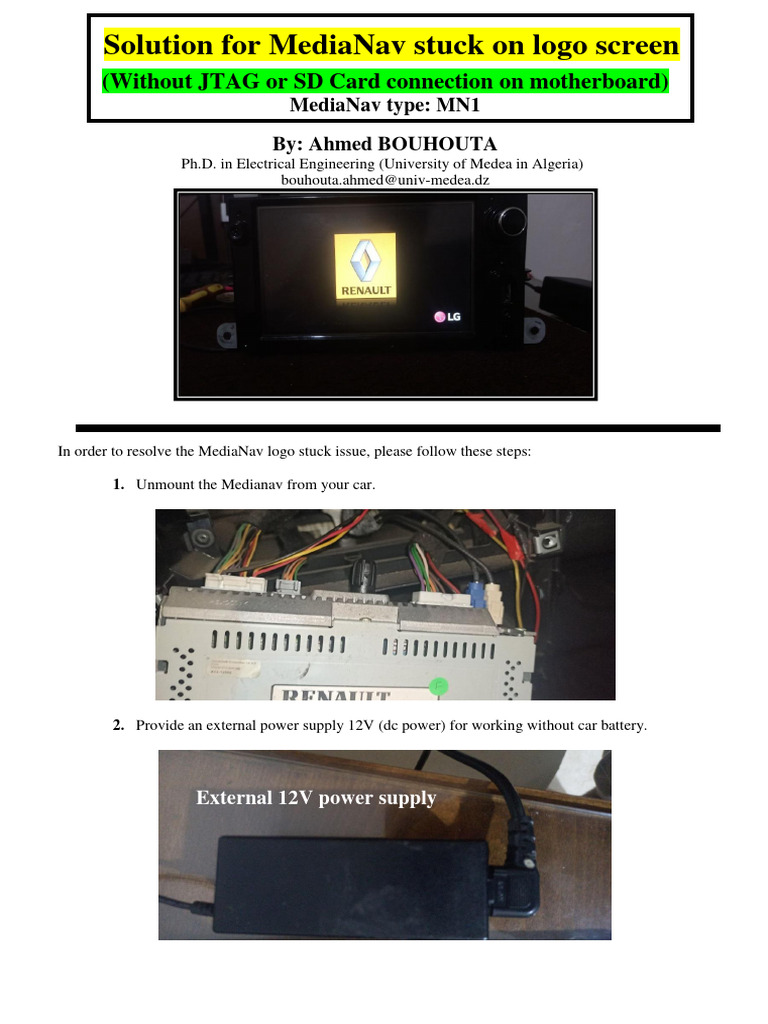 Fixing MediaNav Stuck on Logo Screen | PDF | Booting | Usb Flash Drive