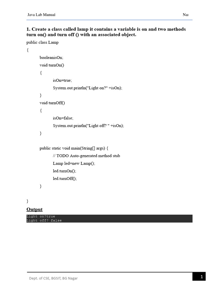 Java Lab Programs | PDF | Object Oriented Programming | Programming ...