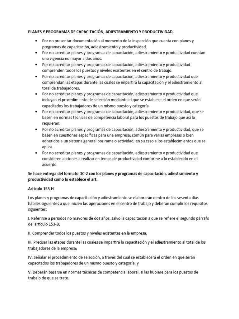 Planes y Programas de Capacitación | PDF | Negocios