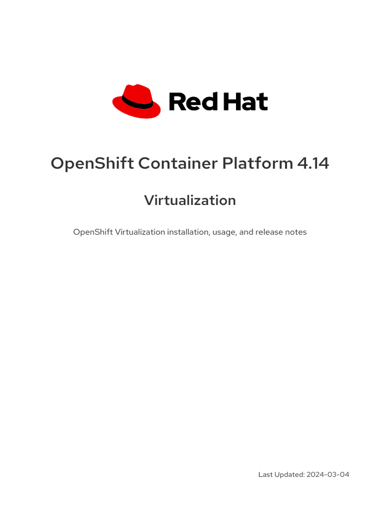 Openshift Container Platform 4.14 Virtualization en Us | PDF | Virtual ...