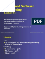 Disciplined Software Engineering: Lecture #1