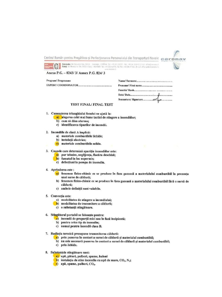 Test Final PSI 2024 | PDF
