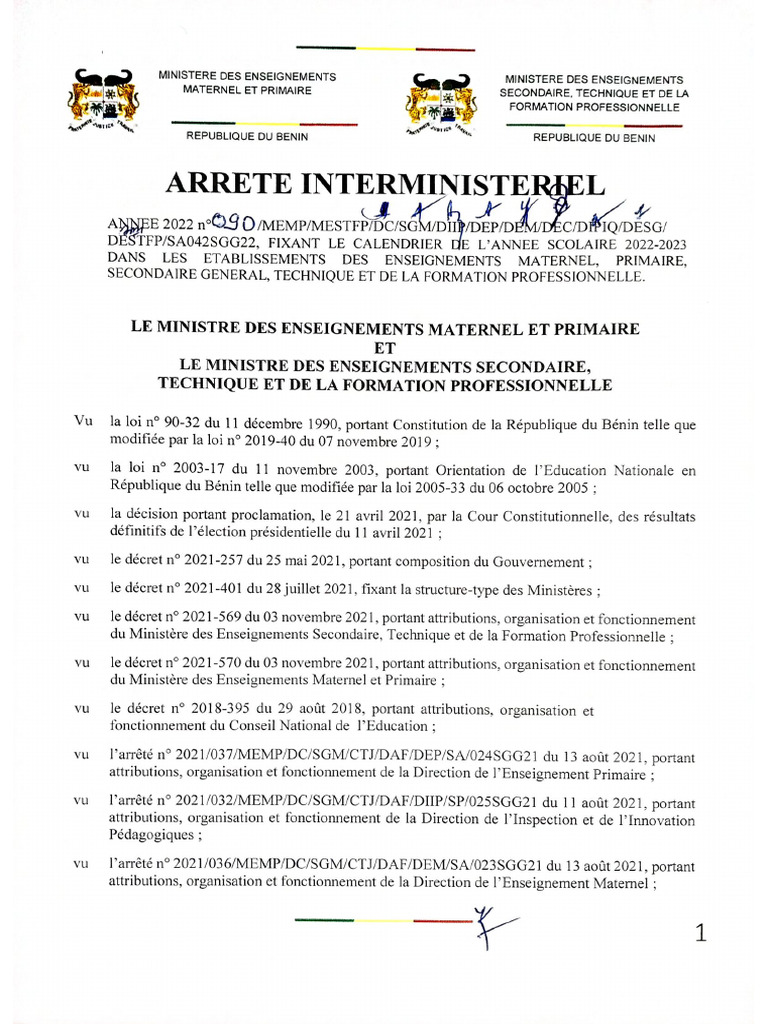 Calendrier Scolaire | PDF