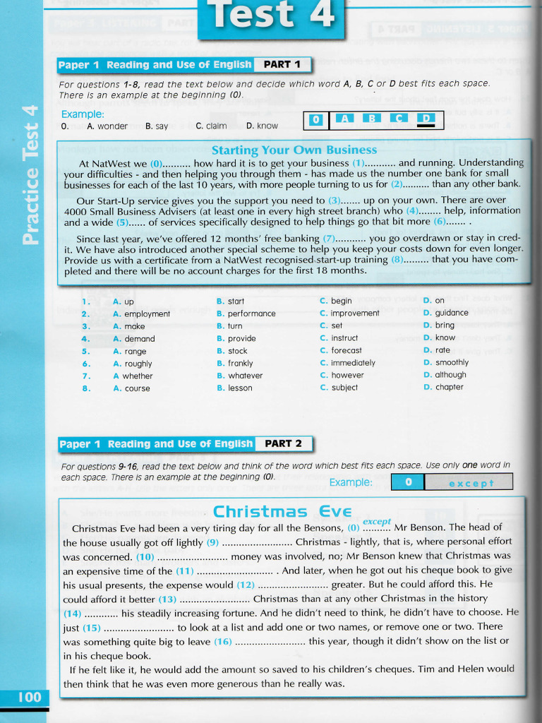 Successful Test 4 Reading & Use of English | PDF