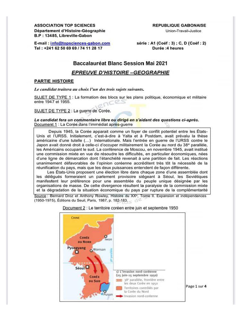 Sujet Histoire | PDF