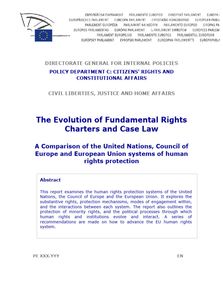 Human Rights Systems Comparison Report | PDF | European Union | Human ...
