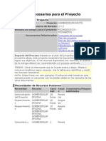 Analisis de Recursos Necesarios y Disponibles