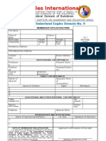 Official Membership Application Form Eagles International - Talakag Ed