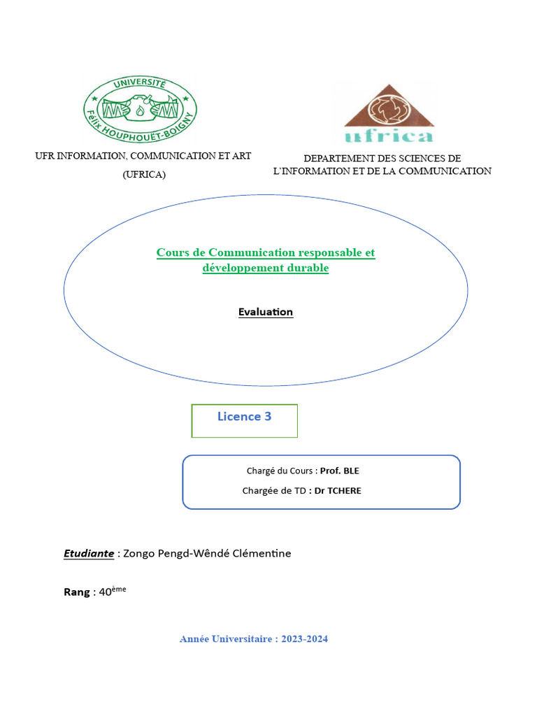 Communication Responsable et Développement Durable | PDF ...