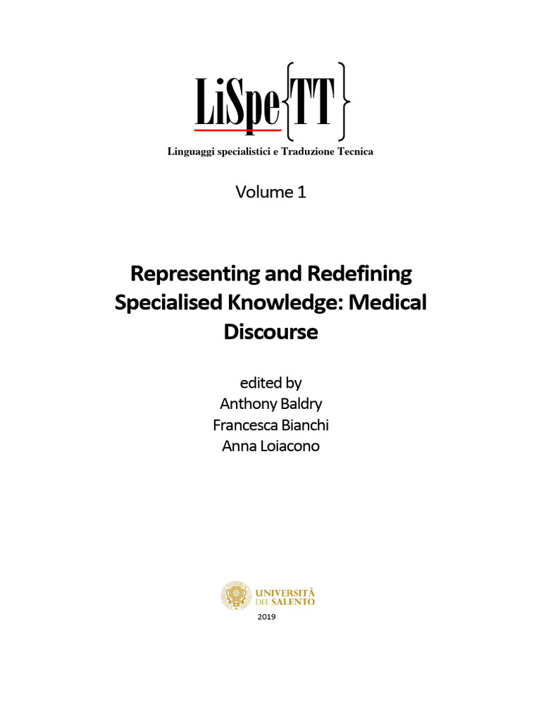 LiSpe(TT) Representing & Defining Specialized Knowledge Medical