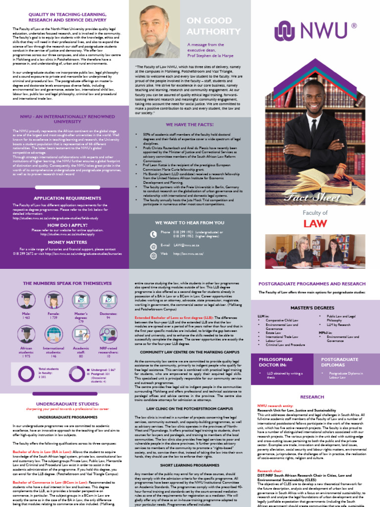 Law Fact Sheet PDF Academic Degree Postgraduate Education
