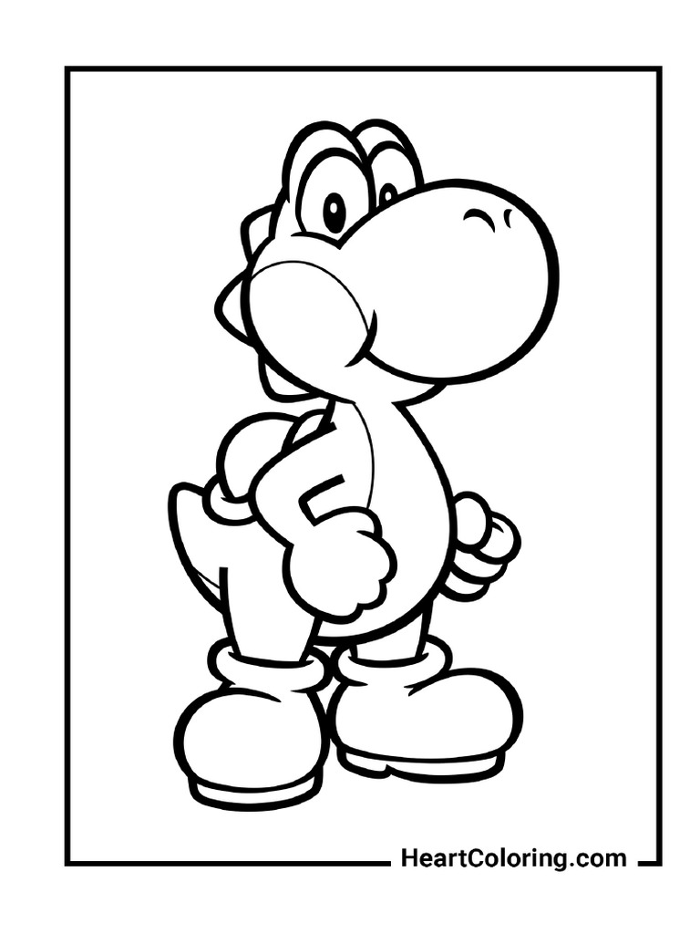 501 Yoshi Super Mario Coloring Pages | PDF