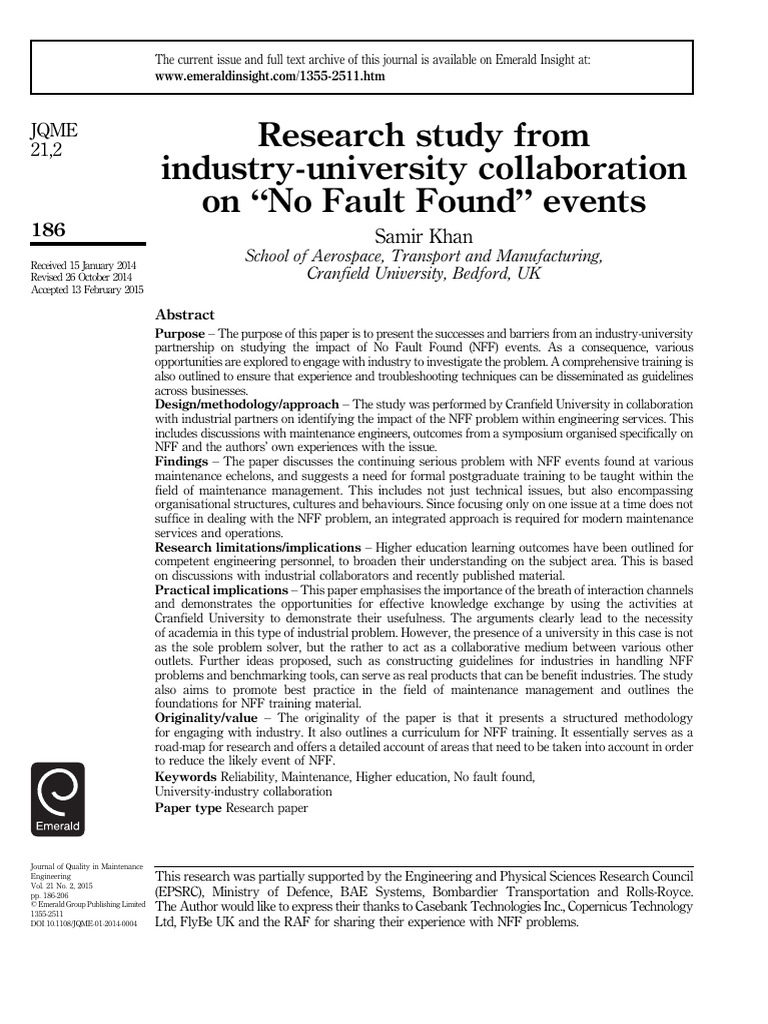 10 1108 - Jqme 01 2014 0004 | PDF | Information | Troubleshooting