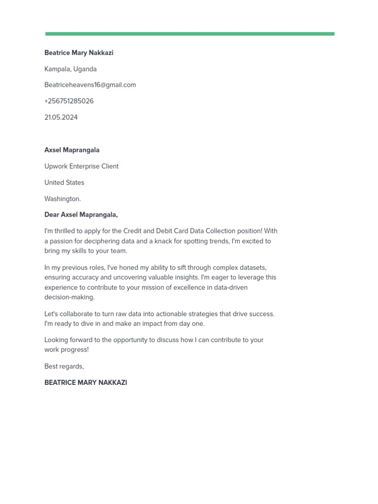 Letter | PDF | Career & Growth