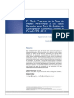 Efecto Traspaso de La Tasa de Interes Referencial A Las Tasas Bancarias